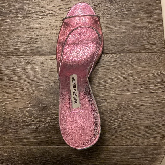 Vintage Manolo Blahnik Astuta lucite slide heels. NIB 38 - Picture 11 of 14